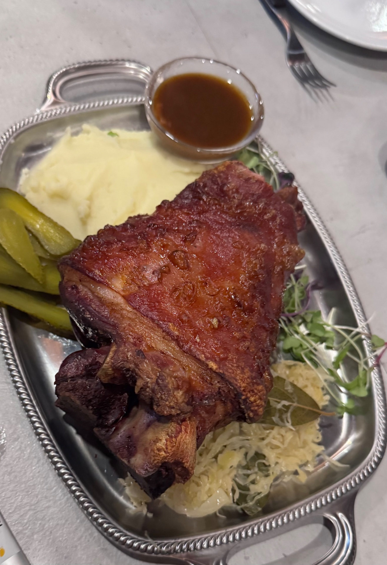 Kim's Schweinshaxe -- his favorite dish. 