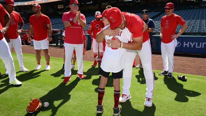 Jensen Vaught and Mike Trout