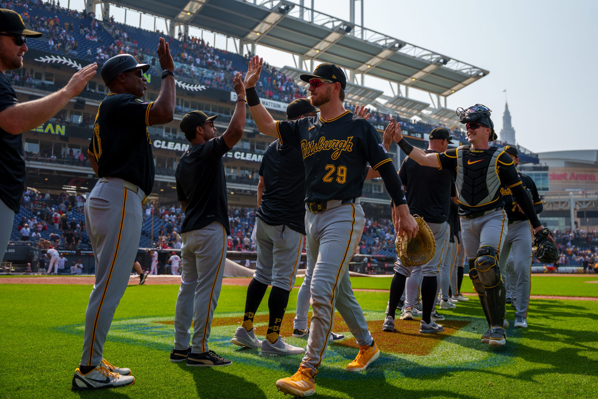 Pirates celebrate victory