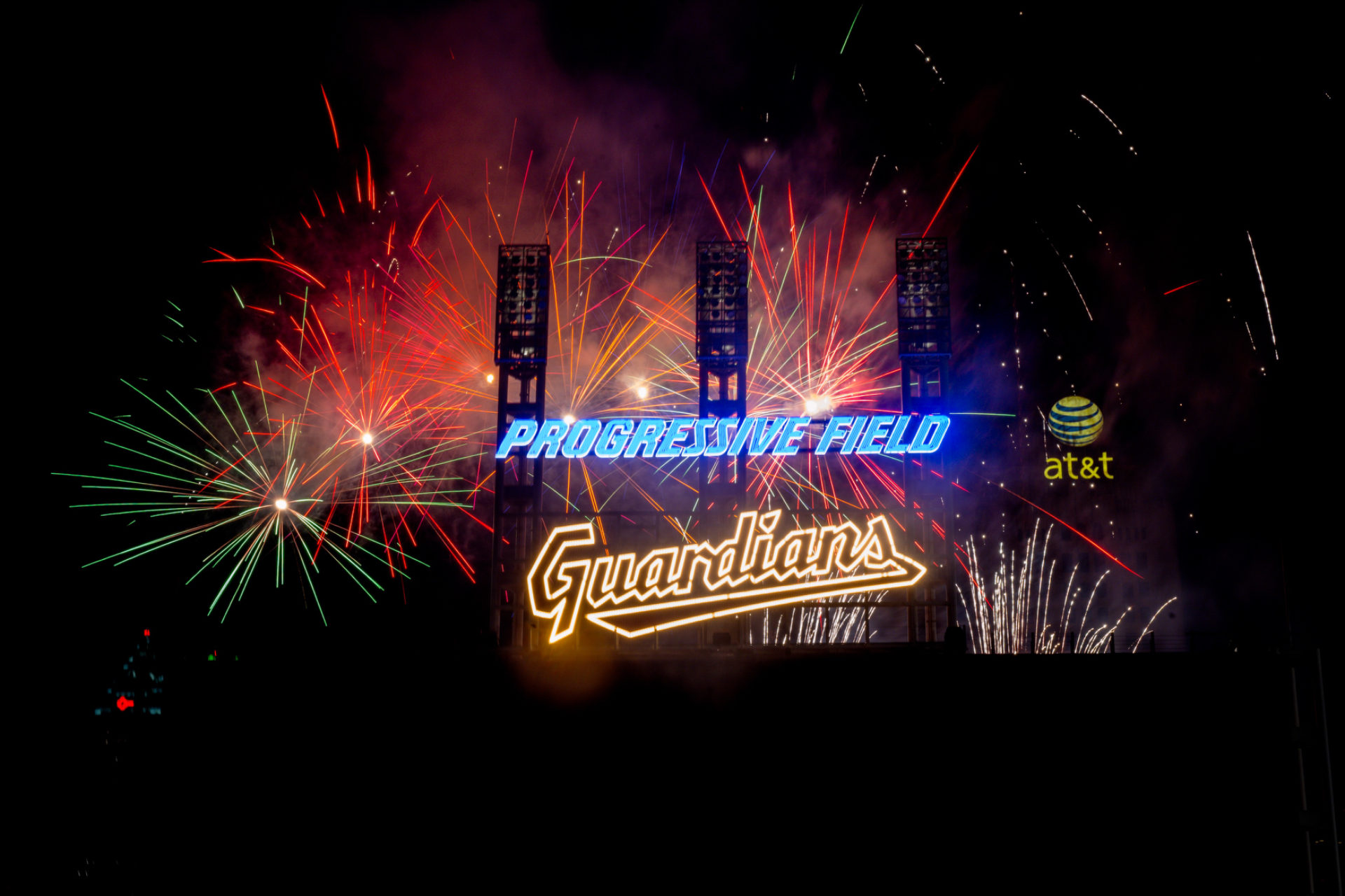 Fireworks at Progressive Field