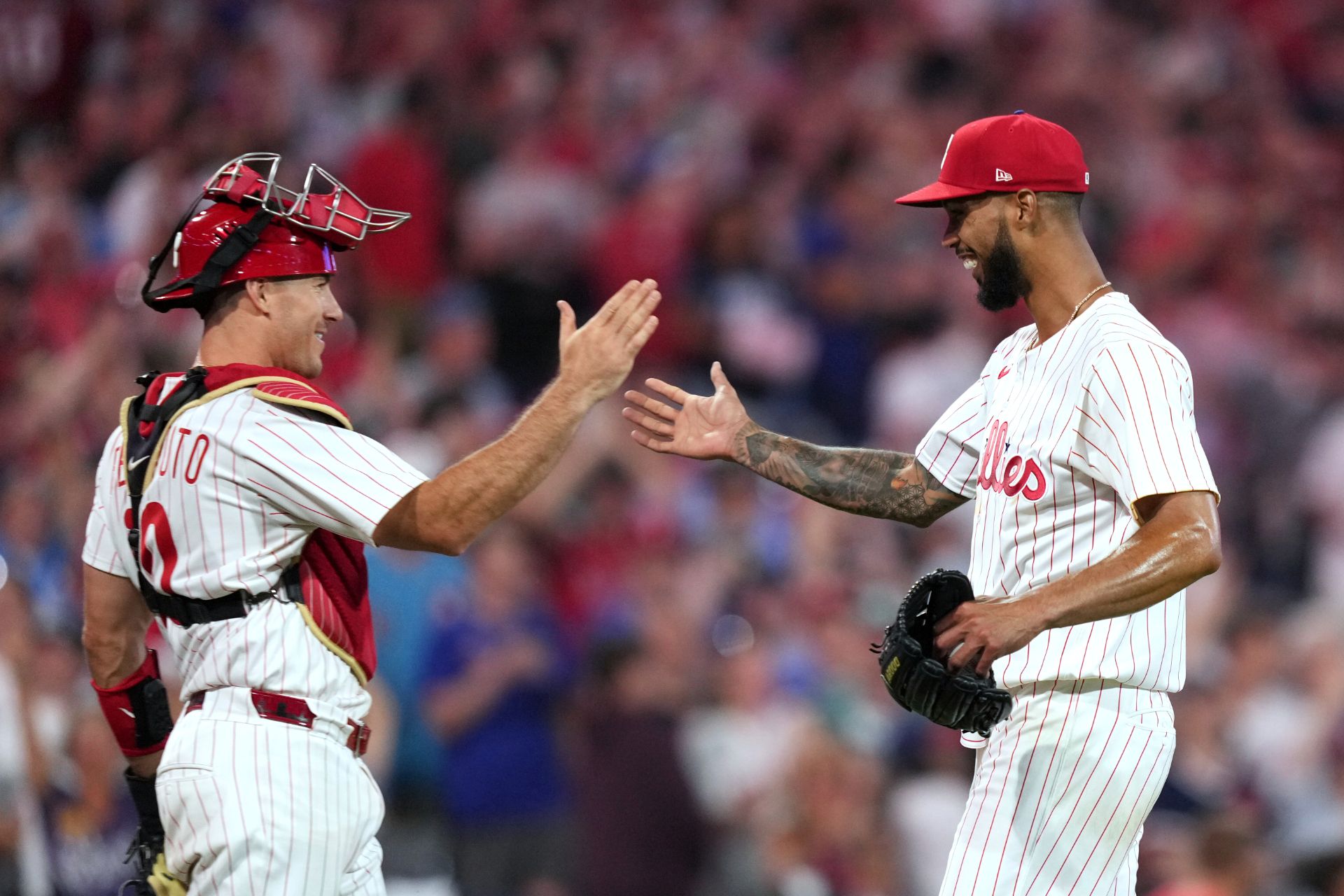 Cristopher Sánchez and J.T. Realmuto