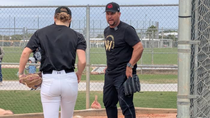WPBL (Women's Professional Baseball League) at Red Sox camp