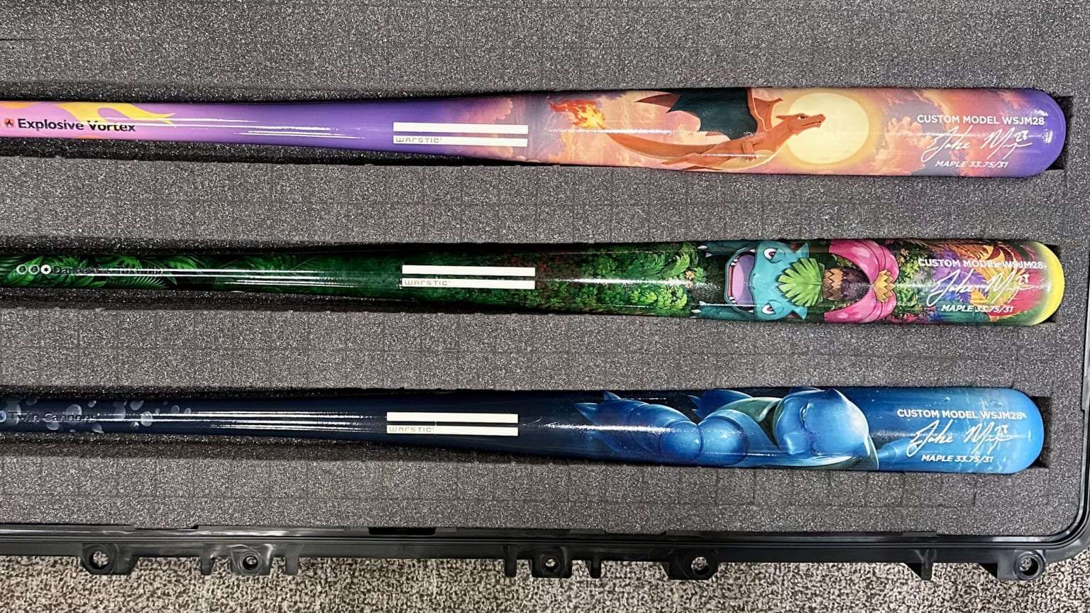 Jake Mangum's Pokémon bats
