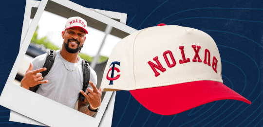 Byron Buxton upside down hat