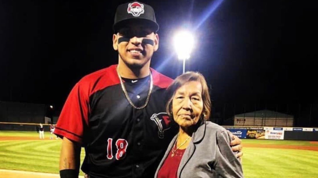 Isaac Paredes and his grandmother, Gloria Eduviges
