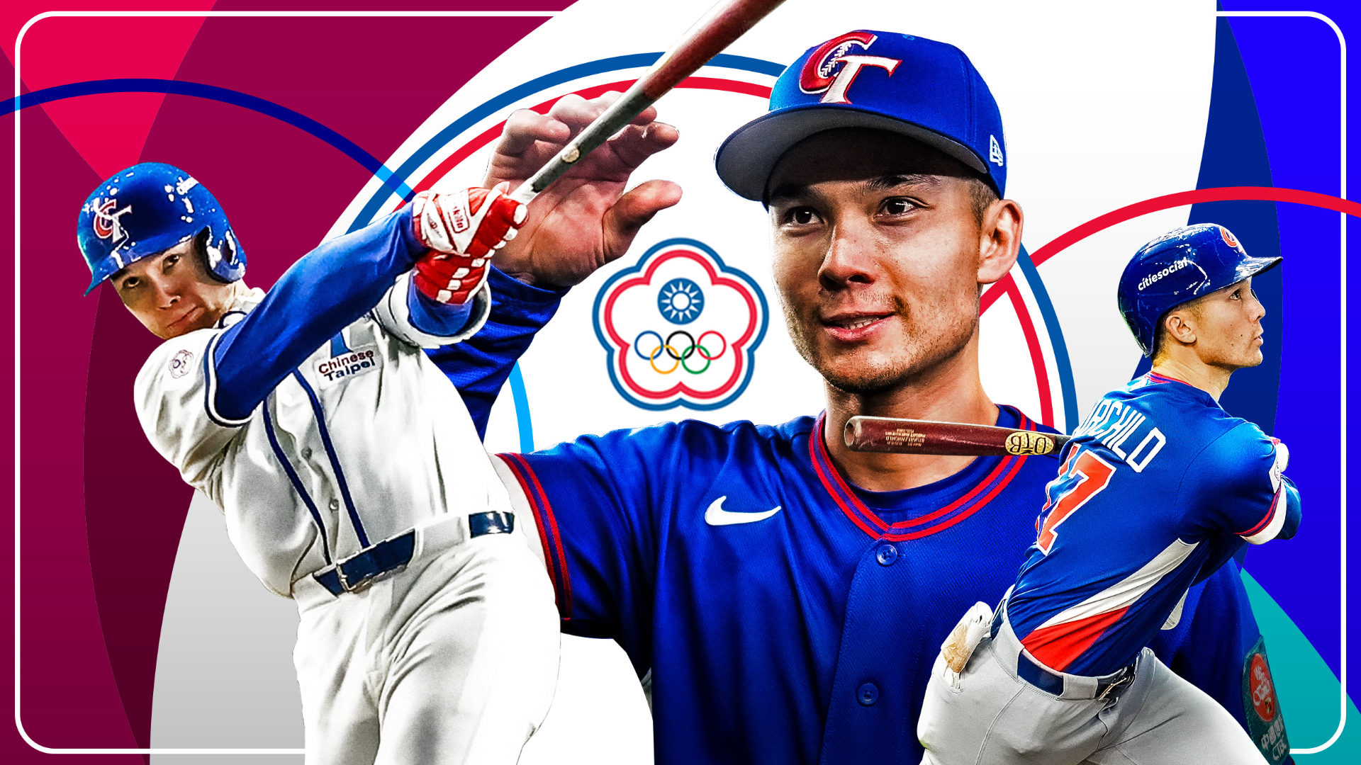A collage of Chinese Taipei team hero, Stuart Fairchild. Design by Tom Forget.