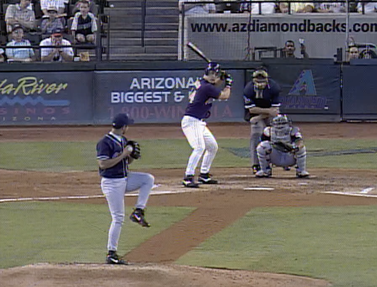 Erubiel Durazo goes deep against Rodrigo López.