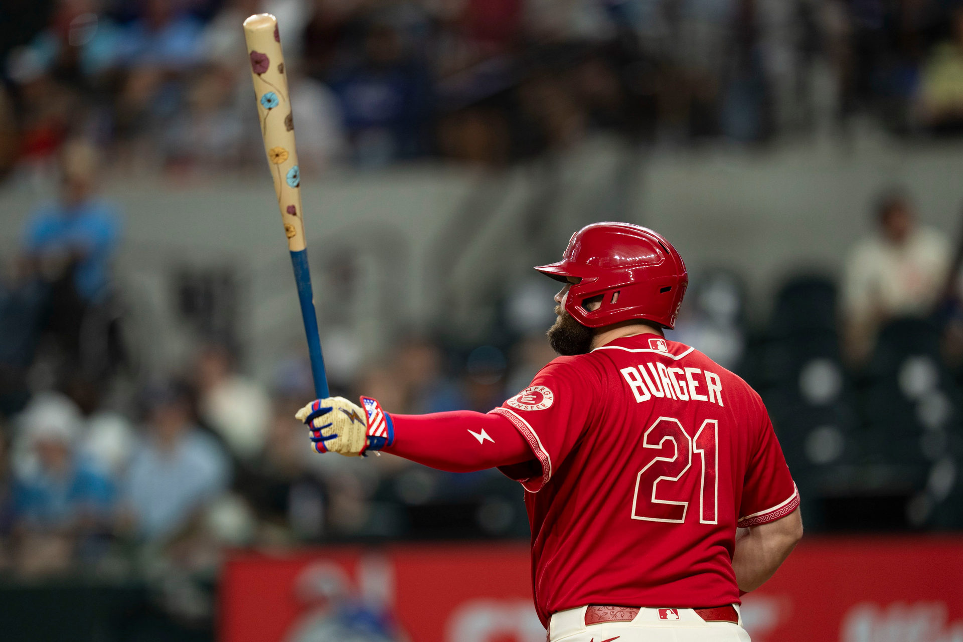 Jake Burger's Players' Weekend bat