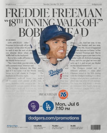 Freddie Freeman bobblehead giveaway