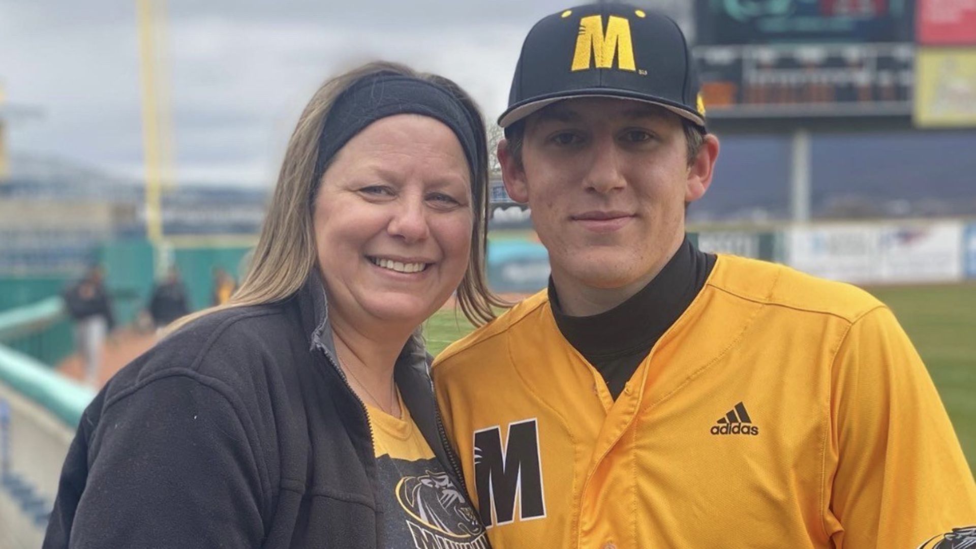 AJ Blubaugh with mom Erin