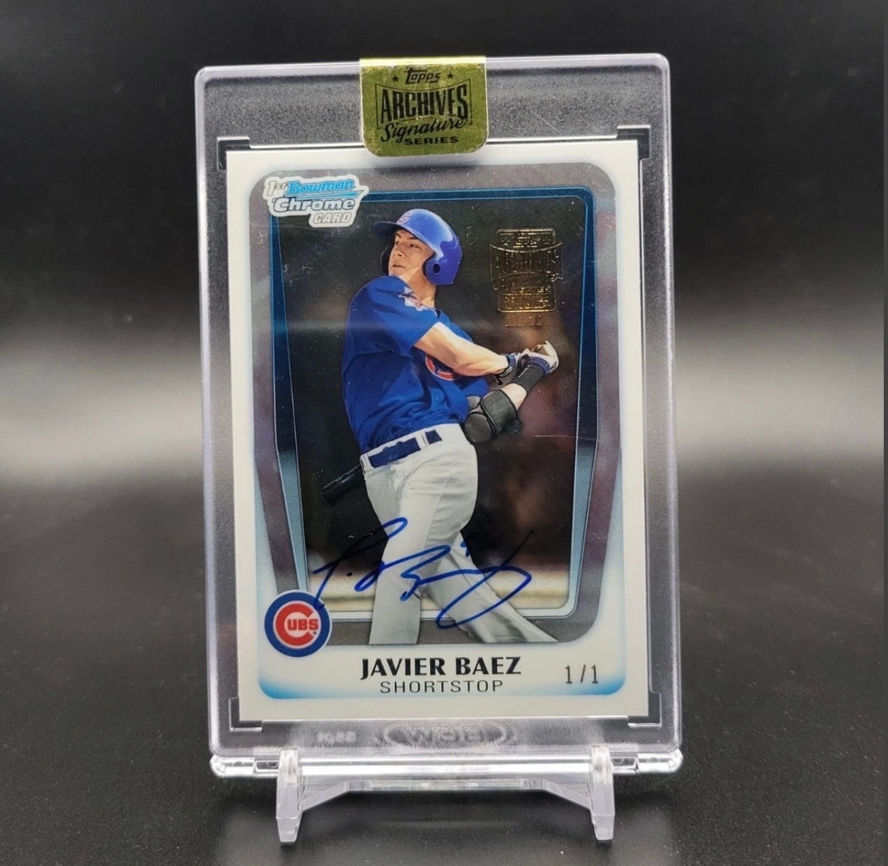 Javier Baéz autographed card