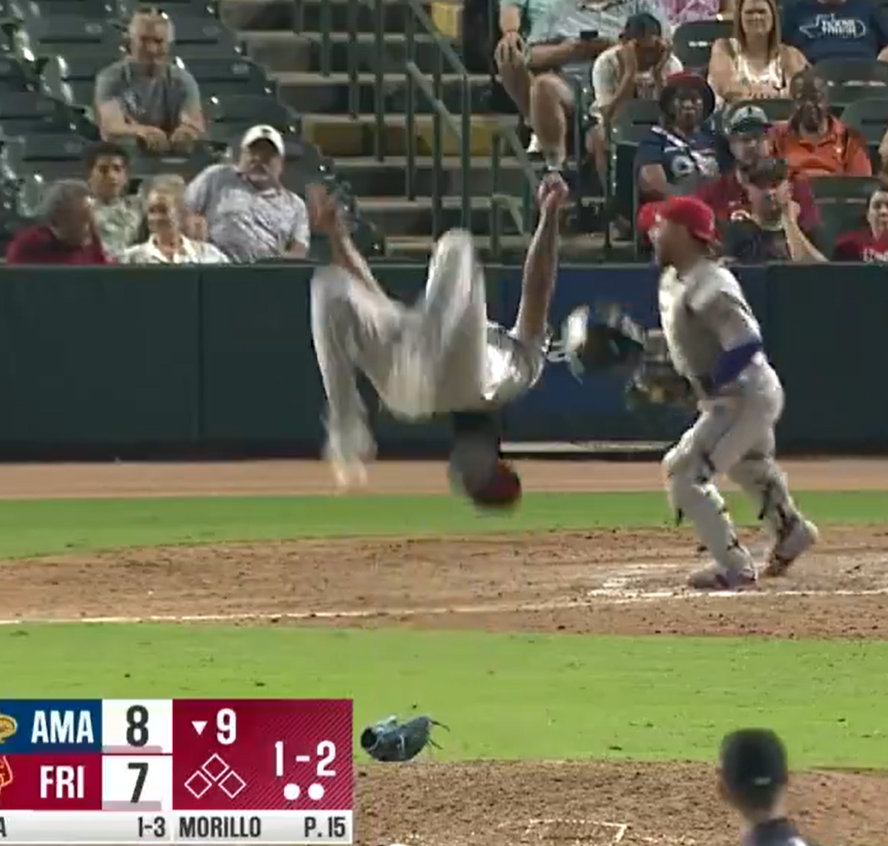 Alfred Morillo completes a backflip