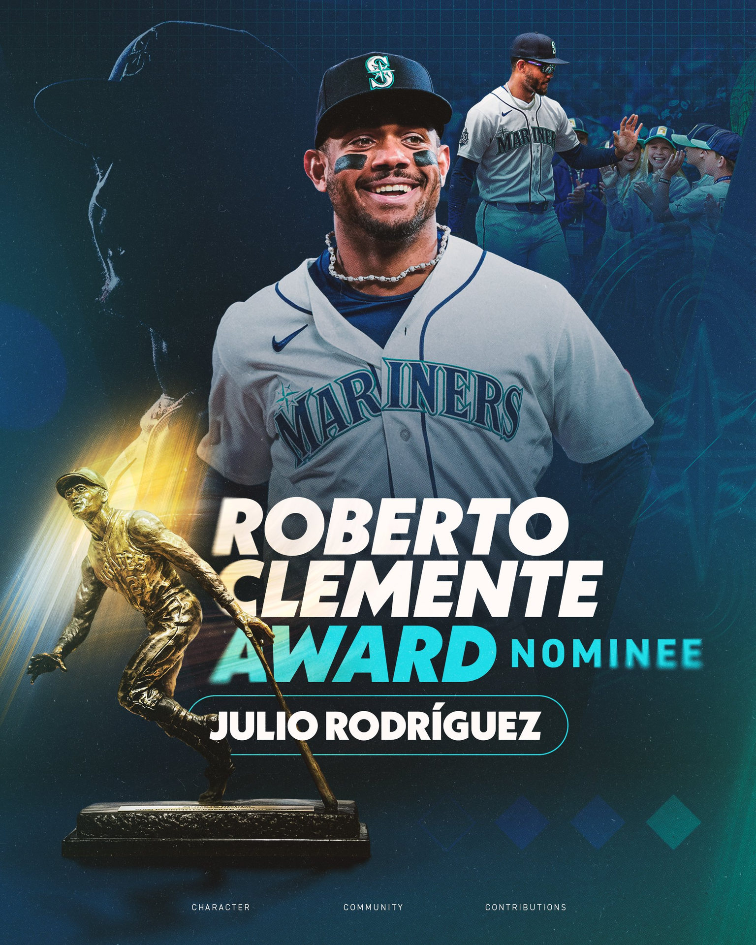 Julio Rodríguez is Mariners' Clemente Award nominee