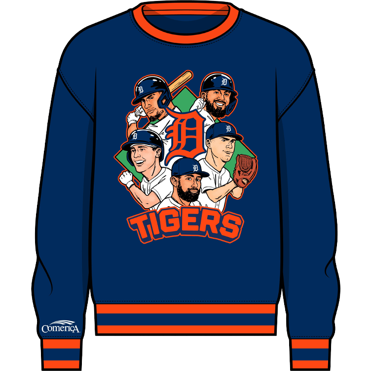 Tigers' caricature crewneck giveaway