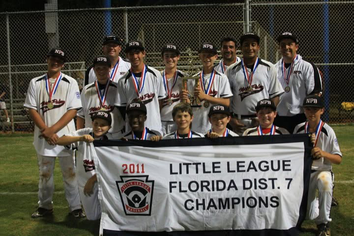 Shane Drohan (front row, third from left) with his 12U Little League team