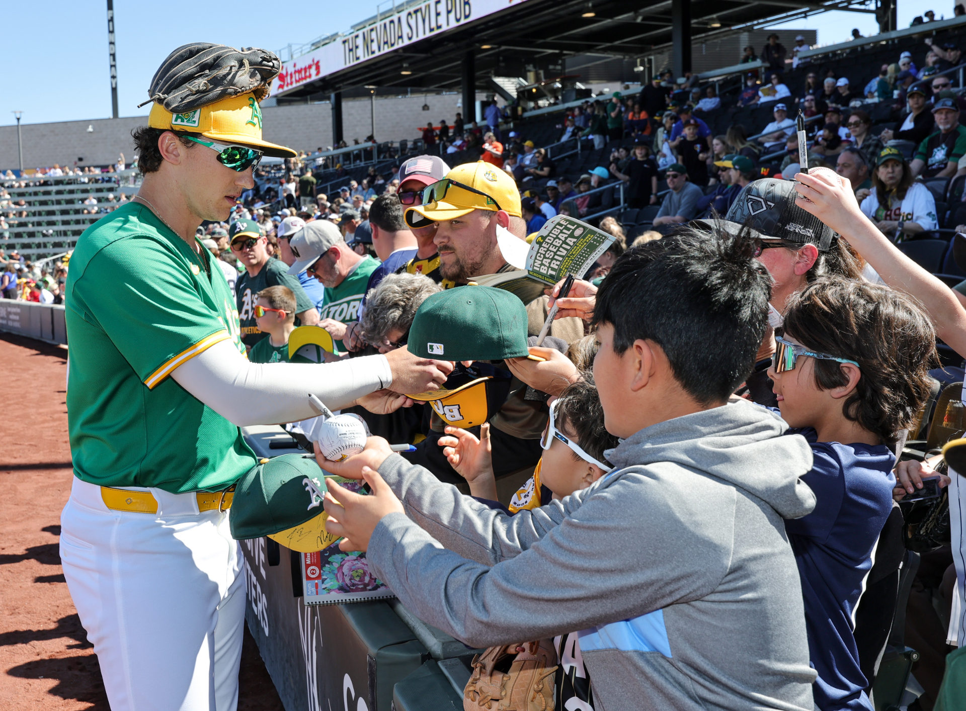 Zack Gelof with fans