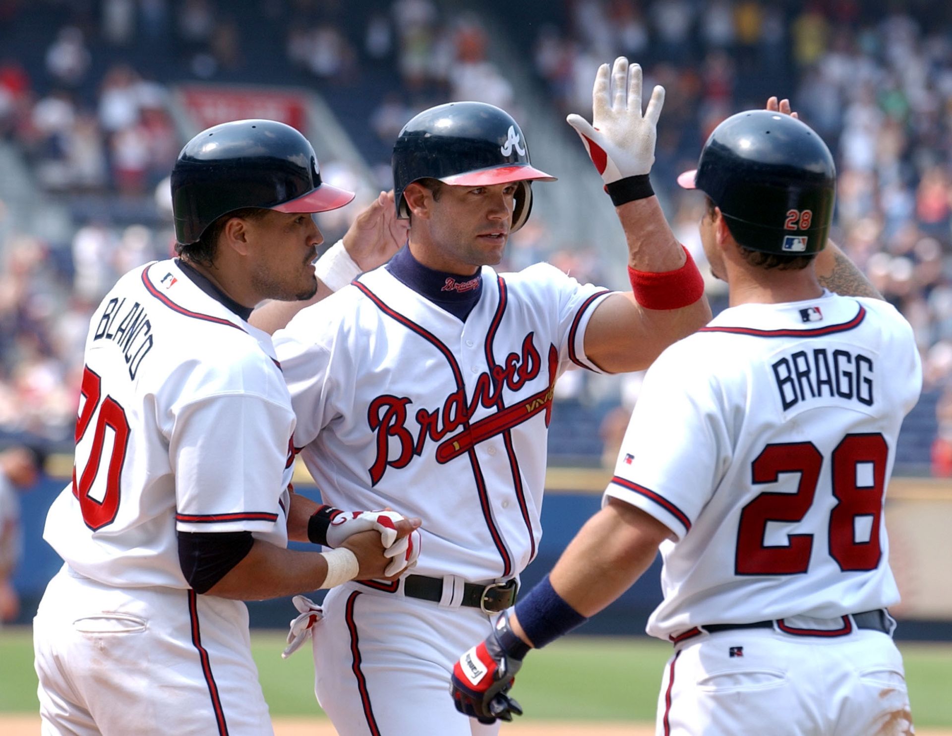 Javy Lopez (center) in 2003