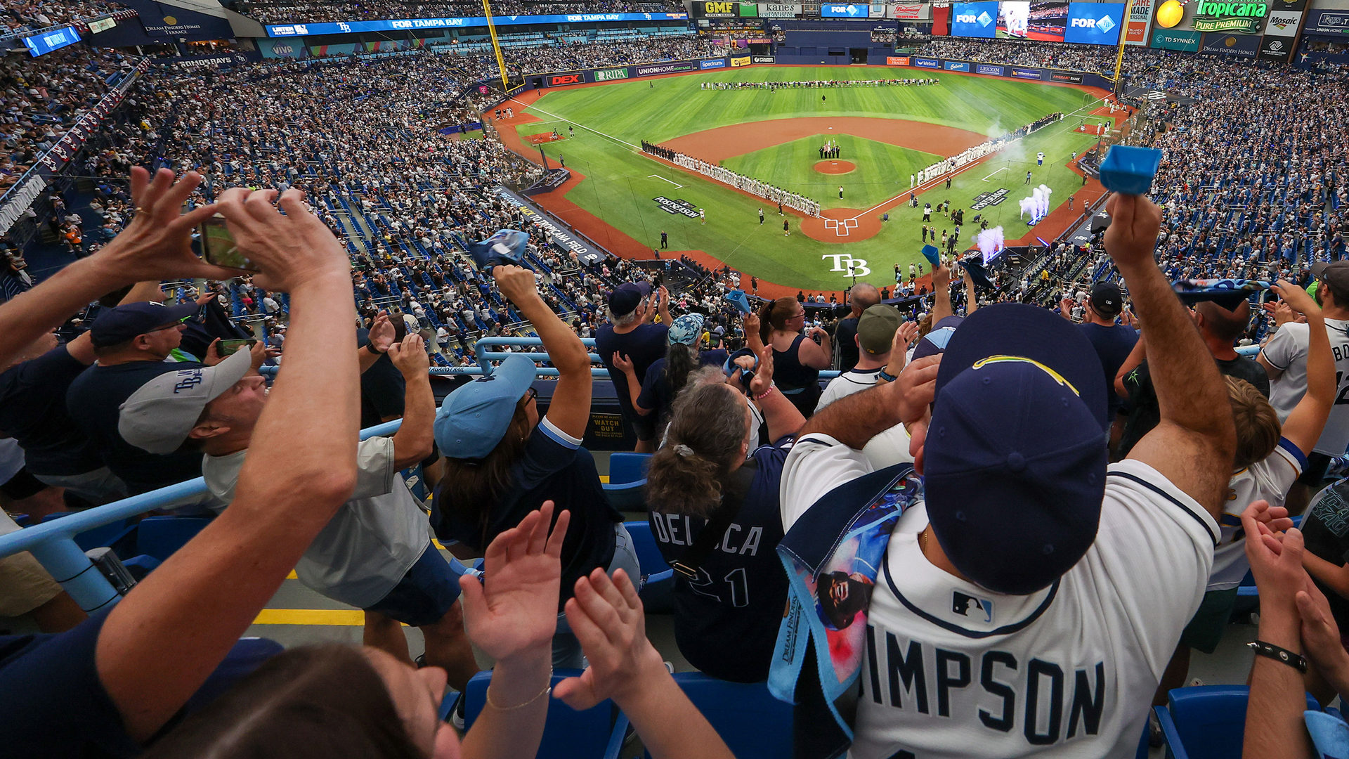 A view from the upper deck at Tropicana Field