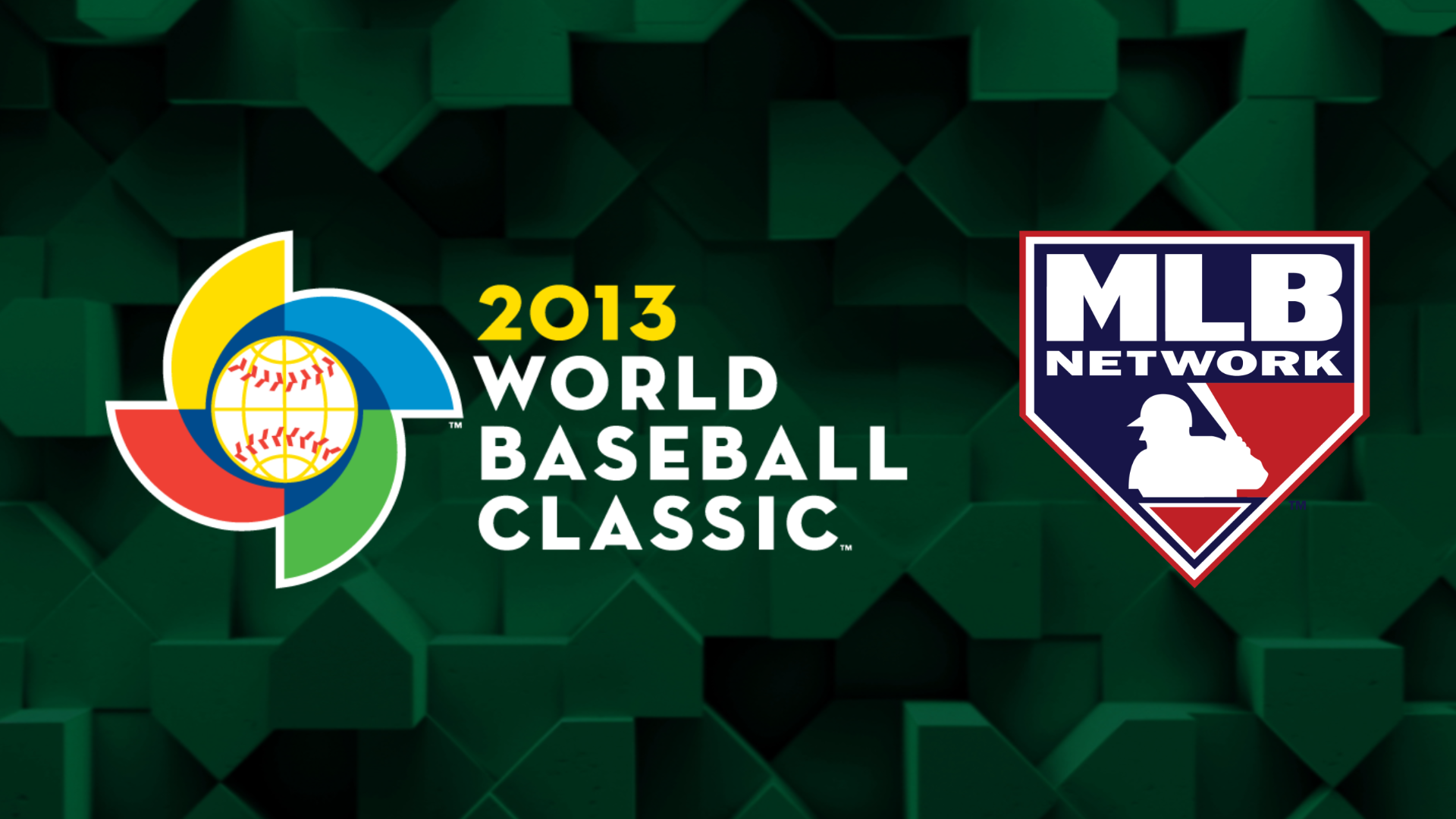 The 2013 World Baseball Classic logo and MLB Network logo