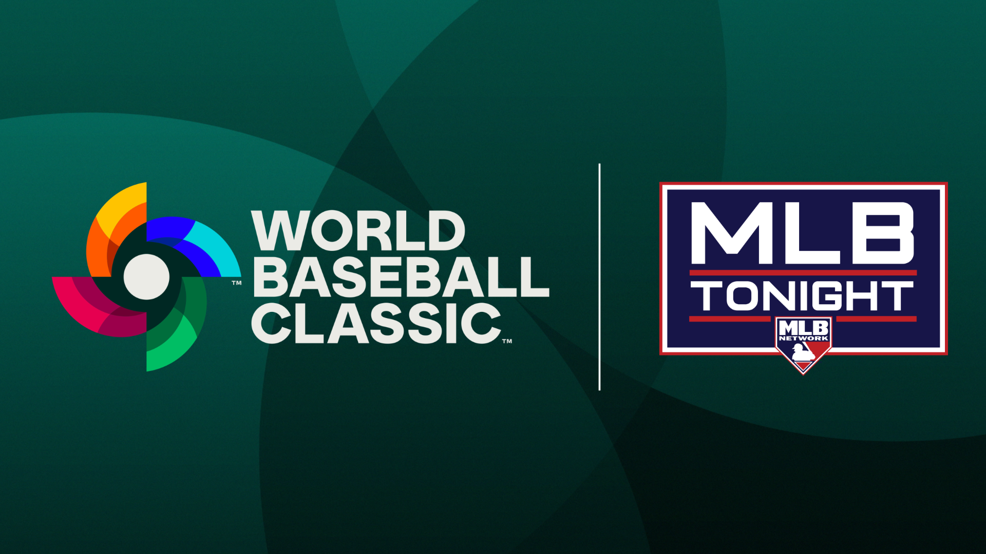 Logos of the World Baseball Classic and MLB Tonight