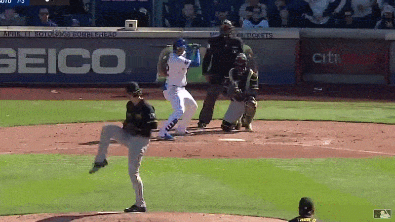 An animated GIF of Mason Montgomery striking out Juan Soto