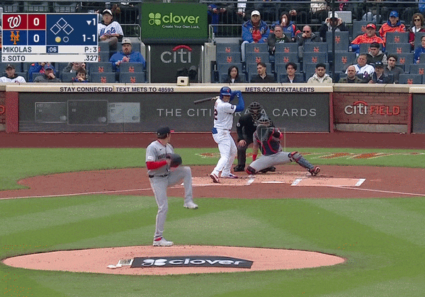 An animated GIF of James Wood robbing Juan Soto of a home run