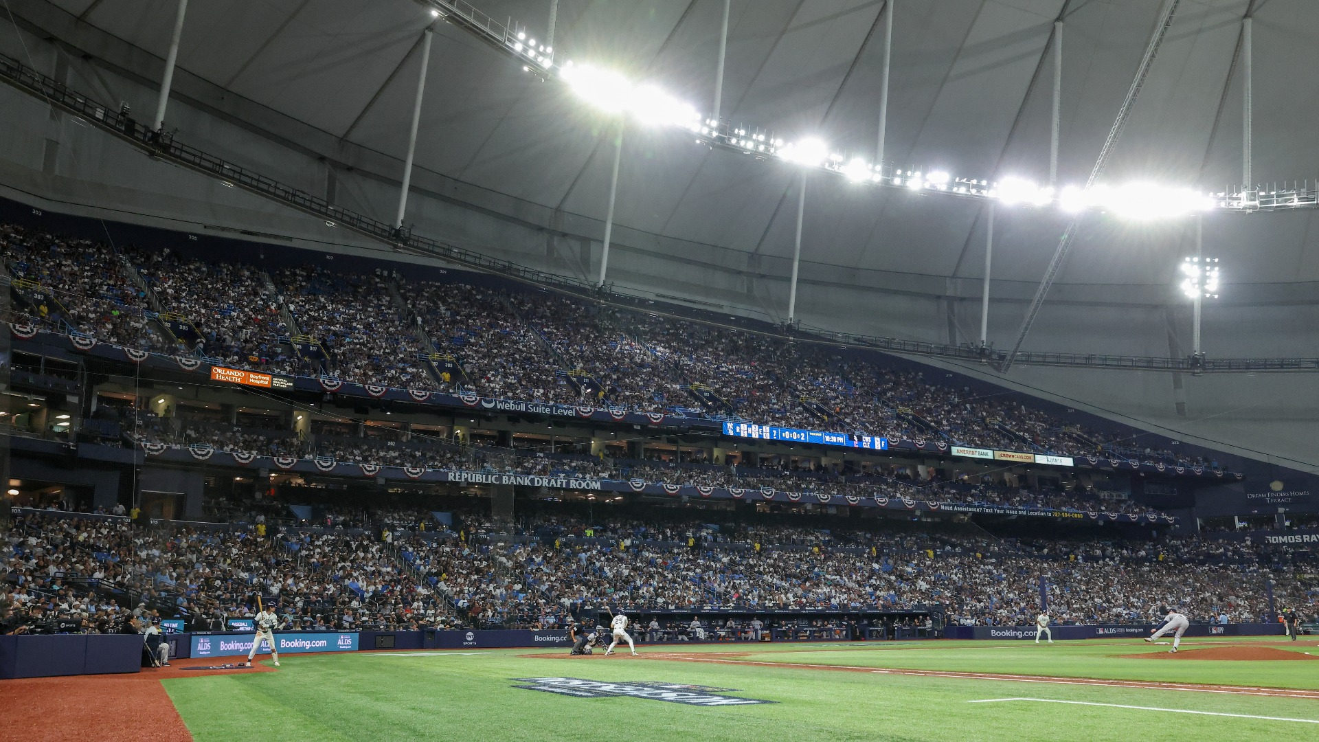 Tropicana Field and its catwalks