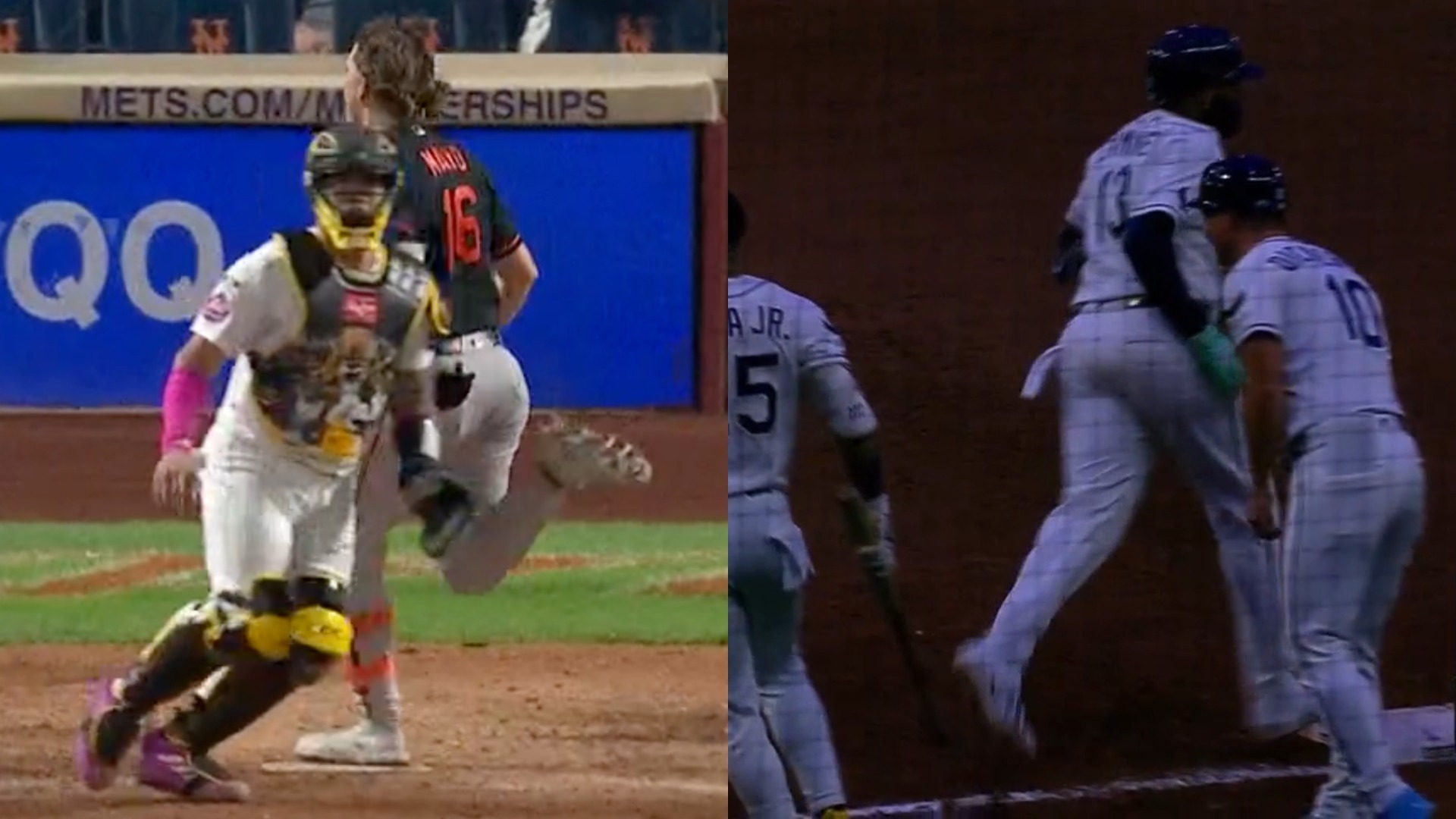 Coby Mayo's home-to-home vs. Junior Caminero's home-to-1st