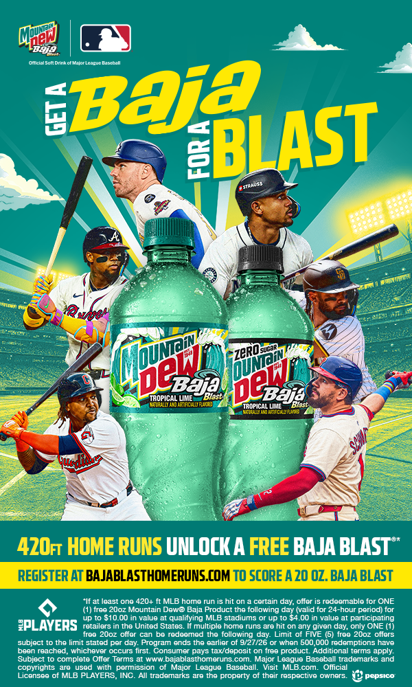 This MLB Season, 420-Ft Home Runs Unlock FREE Baja Blast