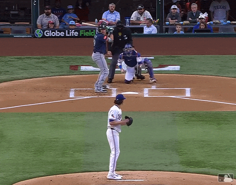 An animated GIF of Cal Raleigh's first home run of 2026