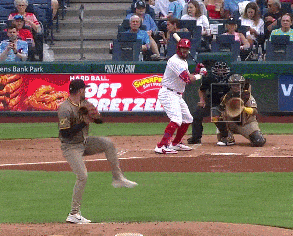 An animated GIF of Matt Waldron knuckleball strikeouts