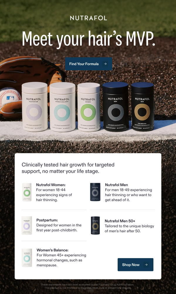Make your next play for hair growth.