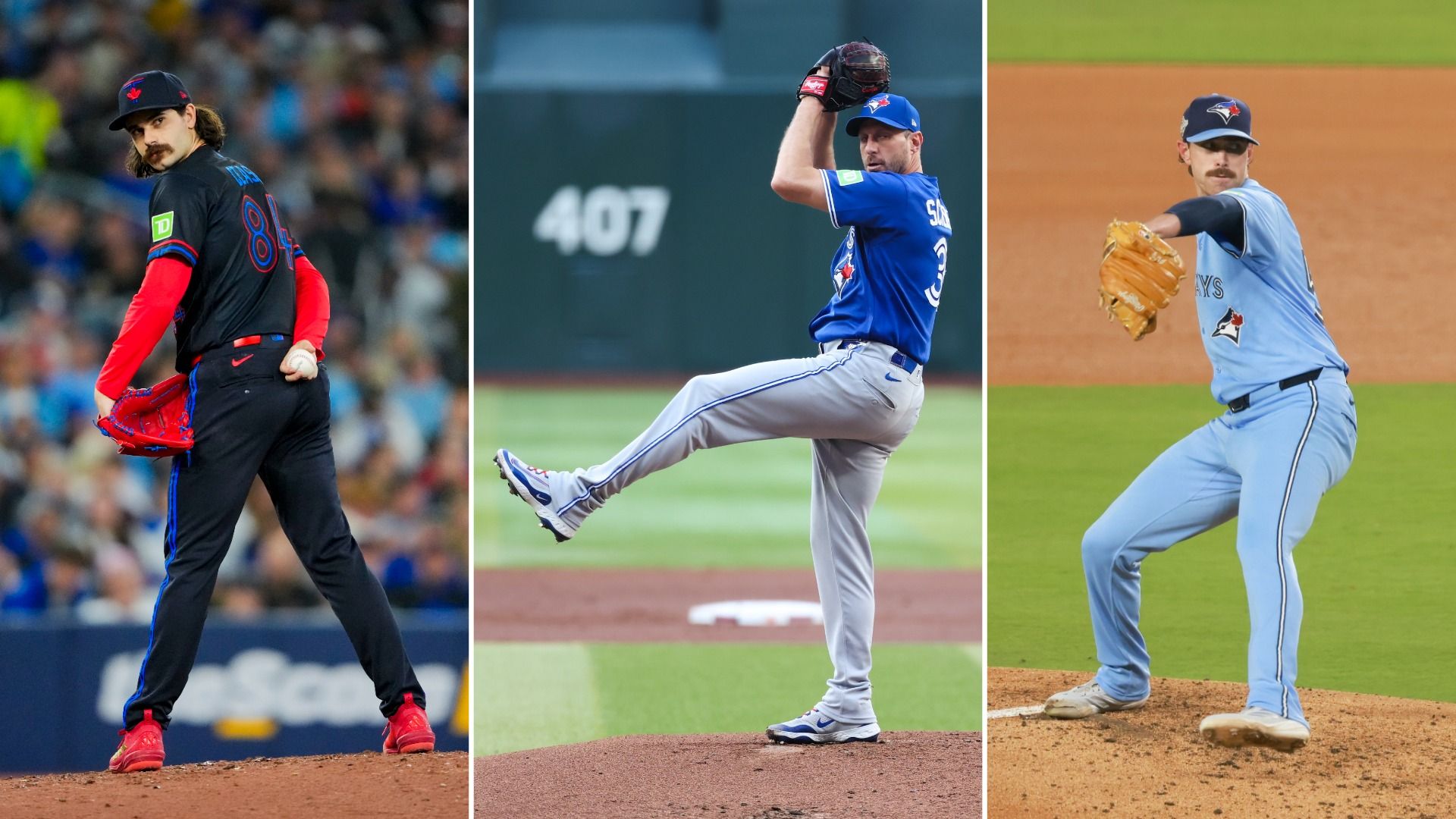 Dylan Cease, Max Scherzer and Shane Bieber
