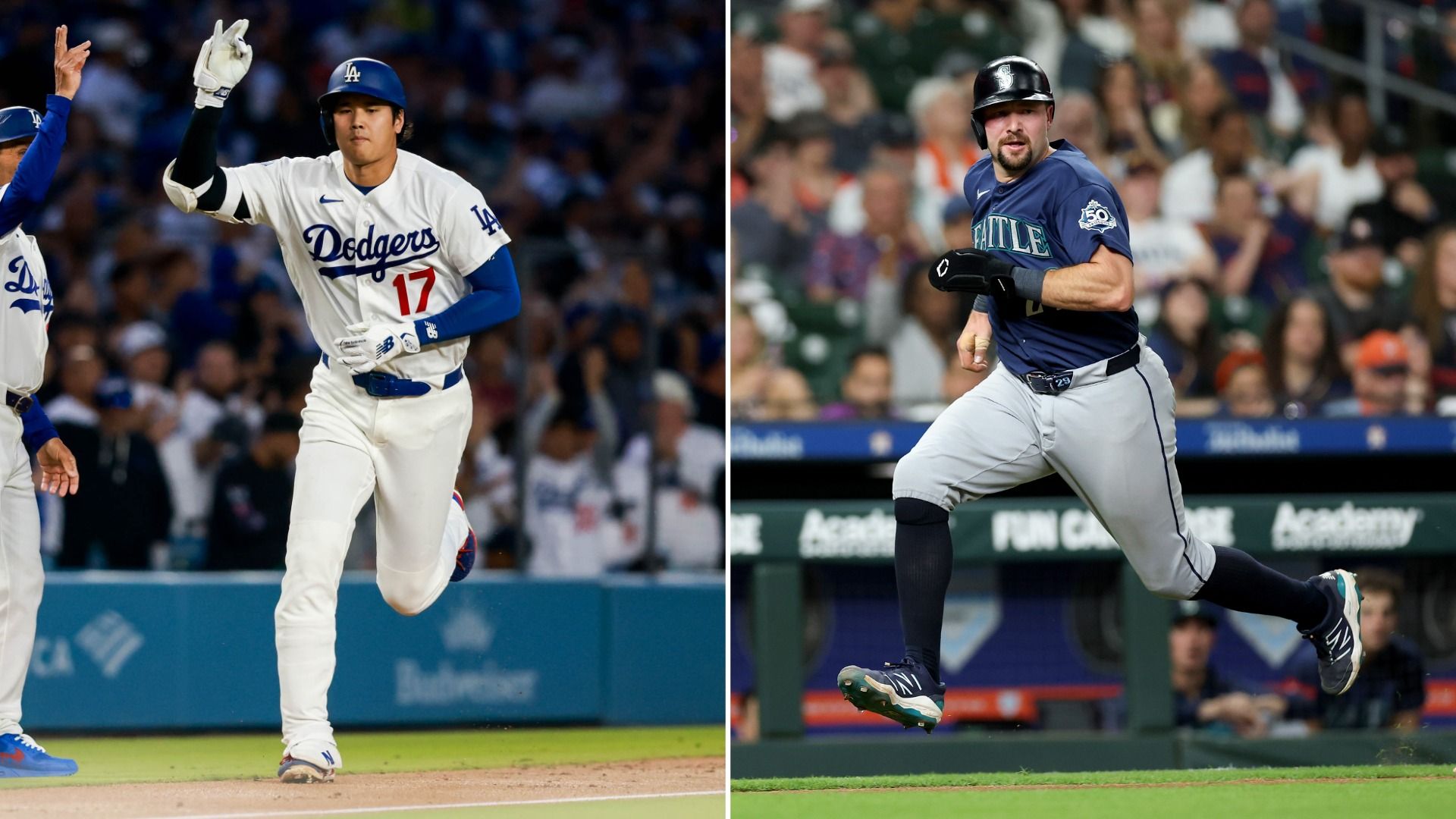 Shohei Ohtani and Cal Raleigh