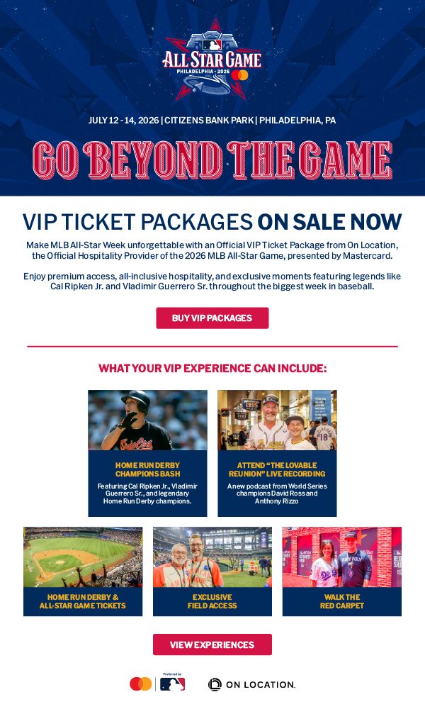 VIP Ticket Packages On Sale Now