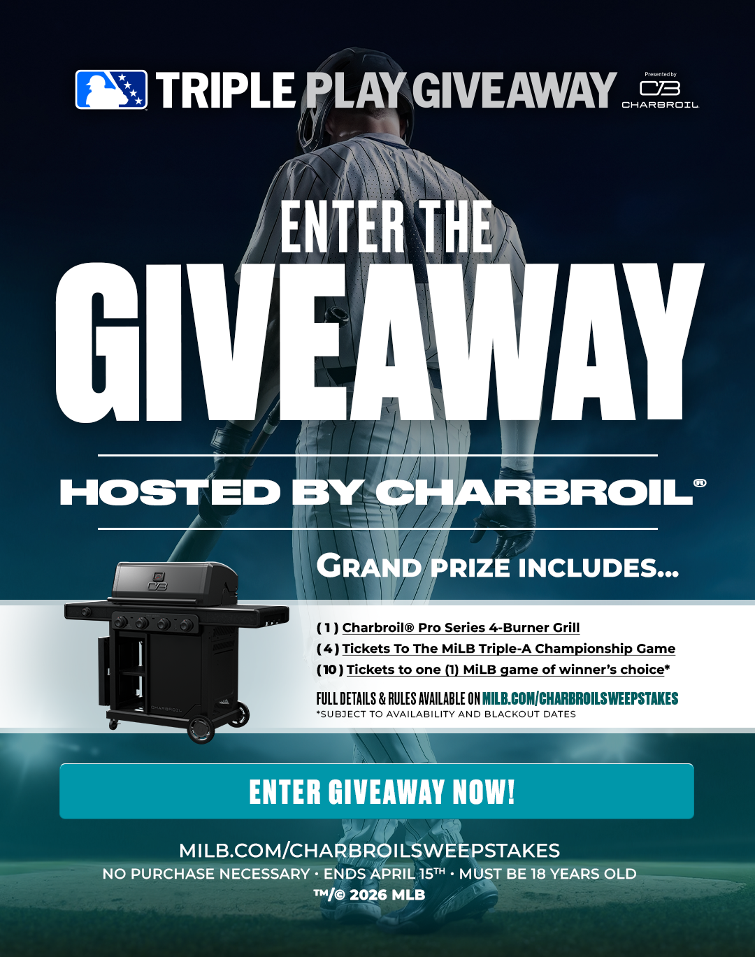 Win the Ultimate Baseball & Backyard Grill Package