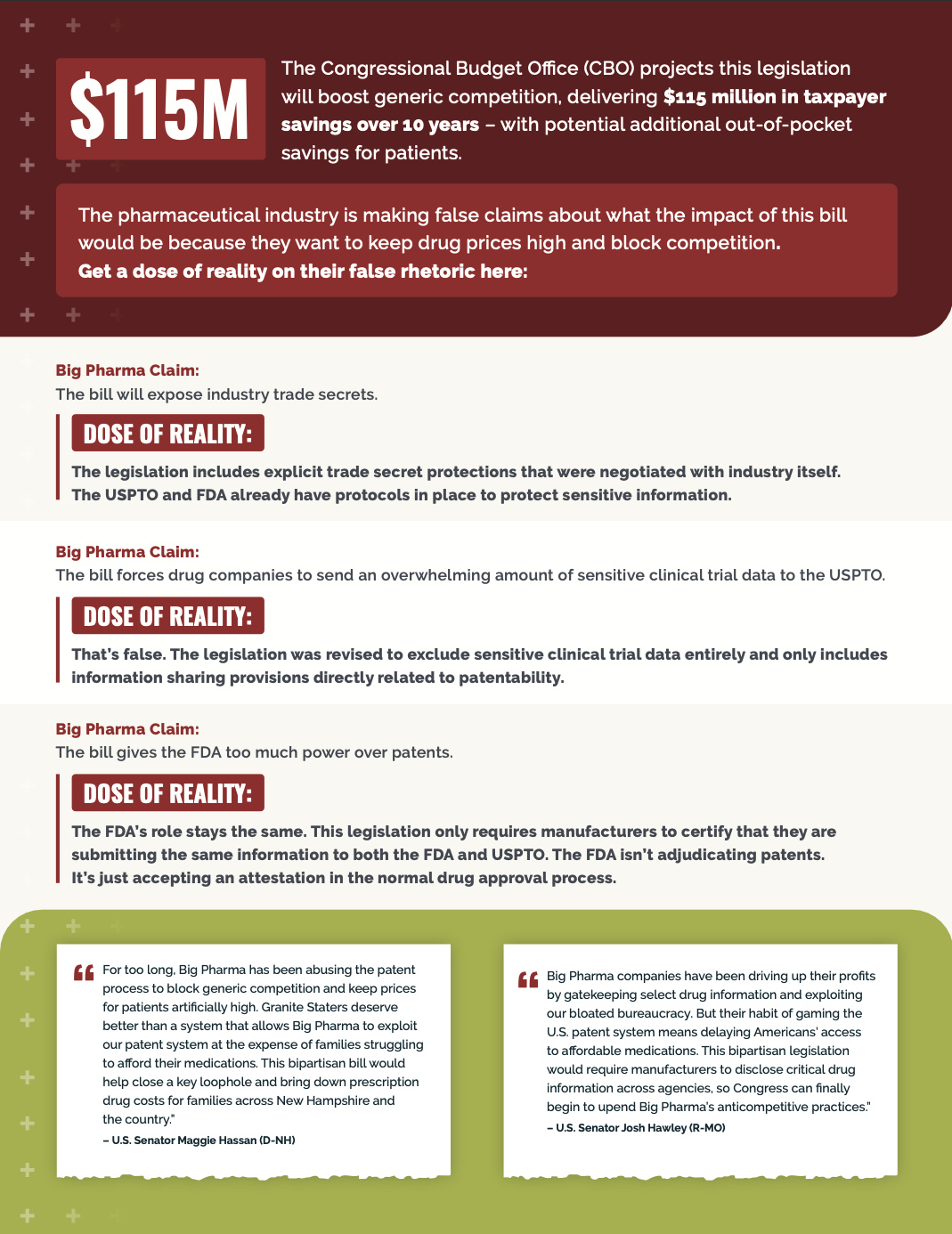 The Medication Affordability and Patent Integrity Act (S.2658) Page 2