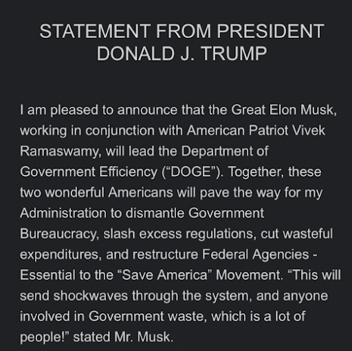 Donald Trump Memo