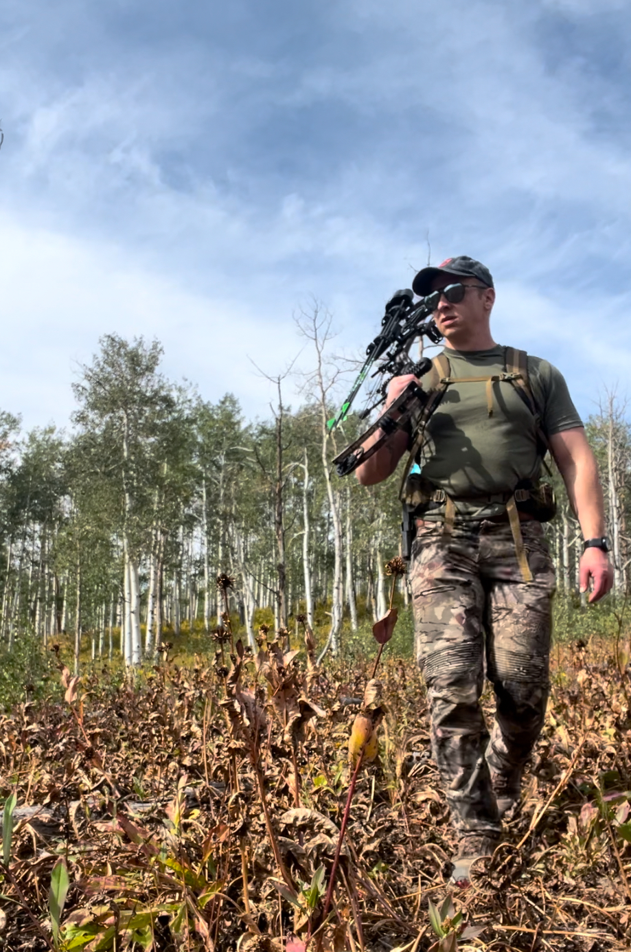 Photo of Evan bow hunting